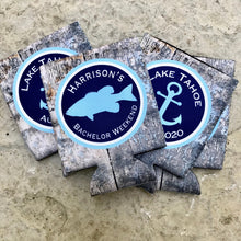 Load image into Gallery viewer, Fishing Party Drink Huggers. Fishing Party Drink Huggers! Fly Fishing Birthday Party Favors. Fishing Bachelor Party Favors!