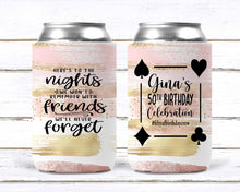 Load image into Gallery viewer, Rose Gold Party Favors. Slim Can Birthday Party. Personalized Bachelorette Party. Vegas Birthday Party Favors! Rose Gold Party favors.