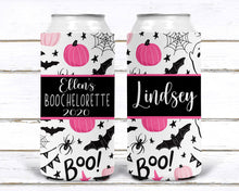 Load image into Gallery viewer, Halloween Party Huggers. Personalized Slim Halloween Party Favors. Halloween Bachelorette Party. Halloween Wedding Shower Huggers!
