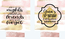 Load image into Gallery viewer, Rose Gold "Glitter" Party Huggers. Slim Can Party. Personalized Bachelorette Party favors. Birthday Party Favors! Rose Gold Party favors.