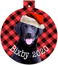 Load image into Gallery viewer, Black Lab Personalized Ornament
