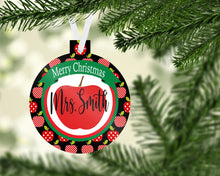 Load image into Gallery viewer, Teacher Custom Ornaments. Personalized Christmas Teacher Gift! Custom Teacher Ornament. Great Teacher Christmas Gift!