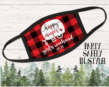 Load image into Gallery viewer, Plaid Glamping Personalized Face Mask