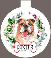 Load image into Gallery viewer, Bulldog Ornaments. Personalized Gift for the Bulldog lover! Bulldog Ornament. Custom Bulldog Gifts! Bulldog Mom gift!