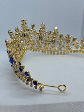 Load image into Gallery viewer, Fancy tiara, Quinceanera crown, Birthday Party Tiara, Birthday Girl Crown, Birthday Tiara, Princess crown, Bridal Tiara crown, Wedding tiara