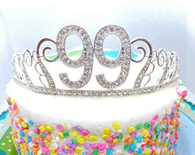 Load image into Gallery viewer, 99th Birthday tiara,Birthday Headband, 99 Birthday Party Tiara, 99 Birthday Crown, 99 Birthday Party Decoration, 99th present