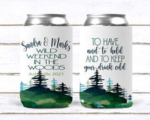 Load image into Gallery viewer, Mountain Party Can Huggers. Slim Can Wedding Favors. Asheville Bachelorette Favors. Colorado Bachelorette Party Huggers! Mountain Wedding