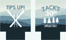 Load image into Gallery viewer, Ski Trip Slim Huggers. Personalized Ski skinny Can. Custom Ski party favors.Ski Vacation Weekend huggers.Ski Bachelor or Birthday Party