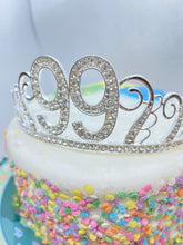 Load image into Gallery viewer, 99th Birthday tiara,Birthday Headband, 99 Birthday Party Tiara, 99 Birthday Crown, 99 Birthday Party Decoration, 99th present