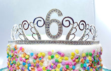 Load image into Gallery viewer, 6th Birthday tiara, 6th Birthday Gift, 6th Birthday Party Tiara, 6th Birthday Crown, 6th Birthday Party Decoration, 6 Birthday girl gift!