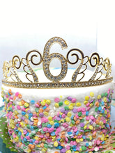 Load image into Gallery viewer, 6th Birthday tiara, 6th Birthday Gift, 6th Birthday Party Tiara, 6th Birthday Crown, 6th Birthday Party Decoration, 6 Birthday girl gift!