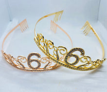 Load image into Gallery viewer, 6th Birthday tiara, 6th Birthday Gift, 6th Birthday Party Tiara, 6th Birthday Crown, 6th Birthday Party Decoration, 6 Birthday girl gift!