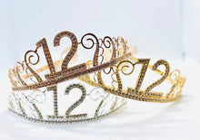 Load image into Gallery viewer, 12th Birthday tiara, 12th Birthday Gift, 12th Birthday Party Tiara, 12th Birthday Crown, 12th Birthday Party Decor, 12 year old present