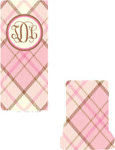 Load image into Gallery viewer, Plaid Cell Phone Stand, Personalized Phone stand. Custom Mother or sister gift! Personalized Gift! Teacher or co worker gift!