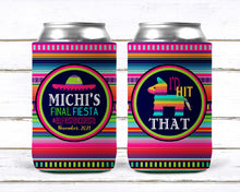 Load image into Gallery viewer, Fiesta Party Huggers. Fiesta Vacation Coolies. Mexican Pinata Party Favors. Fiesta Birthday Party Favors! Bachelorette Down to Fiesta!