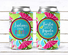 Load image into Gallery viewer, Margarita Fiesta Theme Party Huggers. Fiesta Party Favors. Custom Fiesta Bachelorette Party Favors. Mexican Fiesta Birthday Party favors!