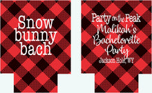 Load image into Gallery viewer, Flannel Party Huggers. Plaid Bachelorette or Birthday Party! Plaid Wedding Favors! Buffalo Plaid Flannel party favor. Glamping or Mountain!