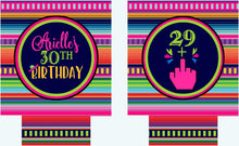 Load image into Gallery viewer, Fiesta Birthday Party Huggers. Fiesta 21 30 40 50 favors!Birthday Fiesta Party Favors. Fiesta Birthday Party Favors! Dirty 30 Fiesta!