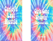 Load image into Gallery viewer, Tie Dye Personalized Huggers. 70s theme Party Favors. Tie Dye Party Favors! Disco theme Hippie 70's Birthday or Bachelorette Party Favors!