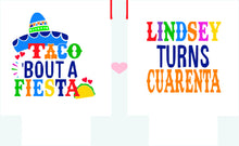 Load image into Gallery viewer, Fiesta Taco Party Huggers. Cabo Vacation. Mexican Party Favors. Fiesta Birthday Party Favors! Bachelorette fiesta!