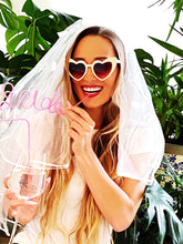 Load image into Gallery viewer, Bachelorette Party Gifts / Bachelorette Veil | Bride Straw | Heart Sunglasses | Party Veil Bridal | Bride Party Straw | Birthday Party Favor