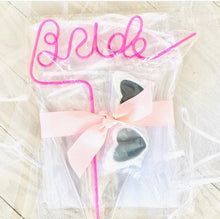Load image into Gallery viewer, Bachelorette Party Gifts / Bachelorette Veil | Bride Straw | Heart Sunglasses | Party Veil Bridal | Bride Party Straw | Birthday Party Favor