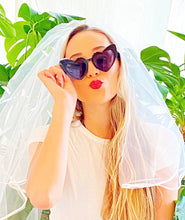 Load image into Gallery viewer, Bachelorette Party Gifts / Bachelorette Veil | Bride Straw | Heart Sunglasses | Party Veil Bridal | Bride Party Straw | Birthday Party Favor