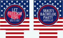 Load image into Gallery viewer, America Party Huggers. Red White and Blue Party. USA Birthday Party. Bachelor Party Huggers. America themed party favors.Fourth of July!
