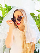 Load image into Gallery viewer, Bachelorette Party Gifts / Bachelorette Veil | Bride Straw | Heart Sunglasses | Party Veil Bridal | Bride Party Straw | Birthday Party Favor