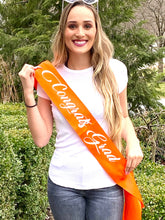 Load image into Gallery viewer, Graduation Girl Glitter 4" Satin Sash. Graduation Party Sash. Glitter Grad Party Sash. Glitter Graduation Party Gift. Grad Party Decor!