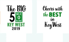 Load image into Gallery viewer, Mile 0 Key West Party Huggers. Tropical Wedding or Bachelorette Party Favors. Key West Girl's Weekend or Family Vacation .