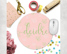 Load image into Gallery viewer, Pink and Green Ivy Cell Phone Stand. Custom Phone Stand, Fits most Cell phones. Great Sorority gift. Perfect for desks, night stands!