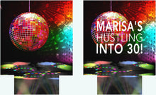 Load image into Gallery viewer, Disco Theme Party Drink Huggers. Disco 70's Birthday Party Huggers Dancing queen Dirty 30! Retro disco party favors. 70's theme Party Favors