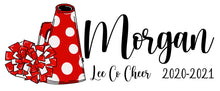 Load image into Gallery viewer, Cheer Personalized Make Up bag. Custom Cheerleading bag. Personalized Cheer Make up Bag. Personalized Cheer Team Gift! Cheerleading Gift.