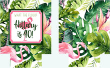 Load image into Gallery viewer, Flamingle Beverage Huggers. Flamingo Party Favors. Custom Flamingo Birthday or Bachelorette Party Favors. Flamingle Party Favors!