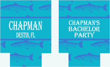 Load image into Gallery viewer, Blue Fish Huggers. Guy's Birthday Fish Huggers! Fishing Bachelor Party Favors. Guys Fishing Trip Huggers. Fishing Birthday Favors.