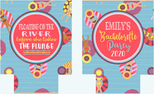 Load image into Gallery viewer, Float trip Personalized Huggers. Lake or River Party Favors. Float Trip Favors! Birthday or Bachelorette Tubing Party Favors!
