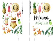 Load image into Gallery viewer, Beach Party Huggers. Custom beach Bachelorette or Birthday Coolies. Beach Vacation Favors. Charleston, Savannah, Palm Springs Party Favors