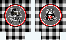Load image into Gallery viewer, Gingham Party Huggers. BBQ Wedding Shower Favors. BBQ Party Favors. Engagement Party Favors. Personalized Barbeque Shower Favors!