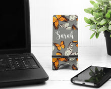 Load image into Gallery viewer, Butterfly Cell Phone Stand.Personalized Butterfly Cell Phone Stand, butterfly gift, Great custom Butterfly gift. Girls personalized gift!