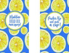 Load image into Gallery viewer, Lemon Party Huggers. Tropical Birthday or Wedding Favors. Lemon Bachelorette or Birthday Party Favors. Girls Weekend Huggers!