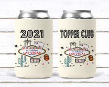 Load image into Gallery viewer, Vegas Party Slim Cans. Vegas Bachelorette or Birthday Girl's weekend Favors. Vegas Bachelorette Party Favors. Custom vegas Party huggers.