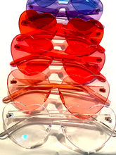 Load image into Gallery viewer, Fun Heart Sunglasses! | Rimless Heart Sunnies | 16th 21st 30th 40 Birthday Party Favors! | Beach Bachelorette Party Favors