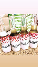 Load image into Gallery viewer, Confetti party huggers. Skinny can party favors. Personalized Birthday or Bachelorette Party Favors. Slim Girls Weekend party favors!