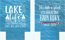 Load image into Gallery viewer, Lake Life Personalized Huggers. Lake or River Party Favors. Float Trip Favors! Bachelor or Bachelorette Tubing Party Favors!