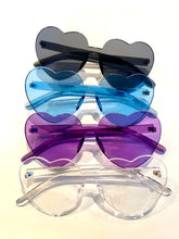 Load image into Gallery viewer, Fun Heart Sunglasses! | Rimless Heart Sunnies | 16th 21st 30th 40 Birthday Party Favors! | Beach Bachelorette Party Favors