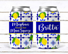 Load image into Gallery viewer, Lemon 4" Bridal Sash. Main Squeeze Bachelorette Sash. Bride to be Sash. Lemon Theme Bridal Shower Sash. Bridal Shower Gift. Lemon Party Sash