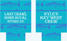 Load image into Gallery viewer, Blue Fish Huggers. Guy's Birthday Fish Huggers! Fishing Bachelor Party Favors. Guys Fishing Trip Huggers. Fishing Birthday Favors.