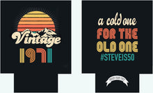 Load image into Gallery viewer, Retro Theme Party Favors. 70s theme 40 50 60 70th Birthday Party Huggers. 70's Retro Bachelor or Bachelorette. 70's theme Party Favors.