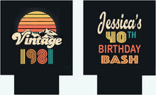 Load image into Gallery viewer, Retro Theme Party Favors. 70s theme 40 50 60 70th Birthday Party Huggers. 70's Retro Bachelor or Bachelorette. 70's theme Party Favors.